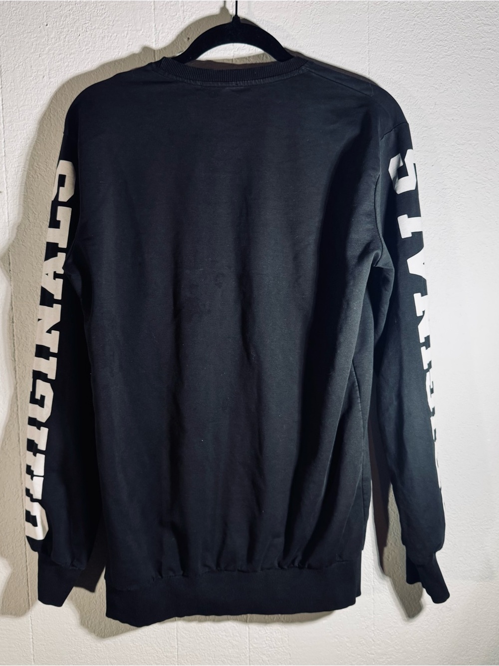 Adidas Originals Crewneck Sweatshirt Mens Black Large Trefoil Logo Size Large - Picture 4 of 5
